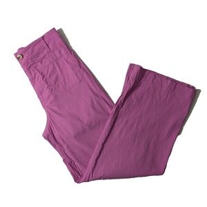 Maeve by Anthropologie Colette Cropped Wide-Leg Pants Pink size 29